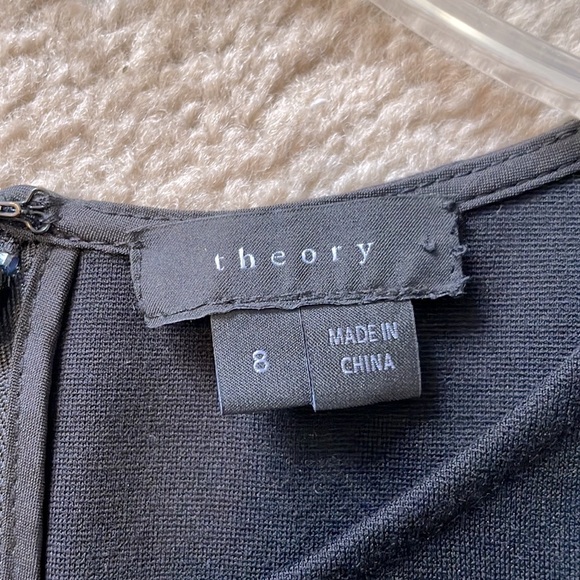 Theory striped lamb skin peplum top - Picture 10 of 12